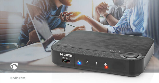 HDMI™-Converter 1x USB-C™ / 2x HDMI™ Input - 1x HDMI™ Output - 1-weg - 4K@60Hz - 18 Gbps - ABS
