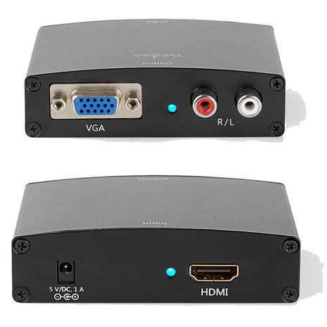 HDMI™-Converter HDMI™ Input | VGA Female / 2x RCA Female | 1-weg | 1280x768 | 1.65 Gbps | Aluminium