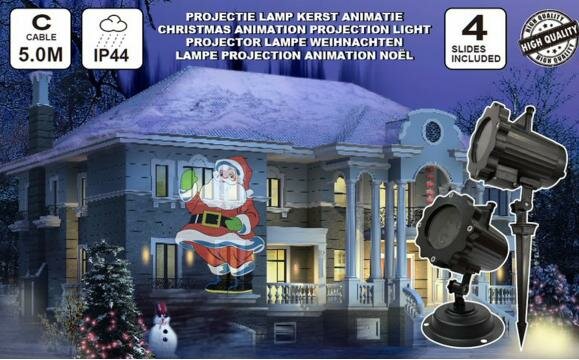 Kerst projectie animatie projector - afstandsbediening - Voor binnen en buiten
