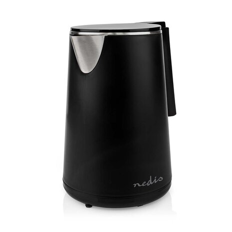 Stijlvolle zwarte waterkoker- 1 liter - 360 graden draaibaar - Verborgen verwarmingselement - Strix®-controller - Droogkookbeveiliging