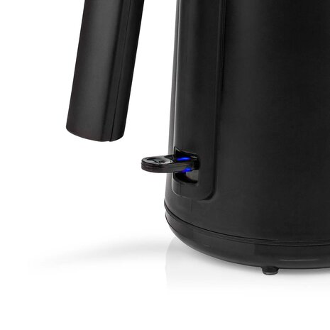 Stijlvolle zwarte waterkoker- 1 liter - 360 graden draaibaar - Verborgen verwarmingselement - Strix®-controller - Droogkookbeveiliging