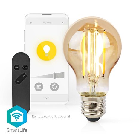 SmartLife LED Filamentlamp Wi-Fi | E27 | 806 lm | 7 W | Warm Wit | 1800 - 3000 K | Glas | Android™ / IOS