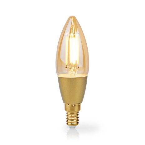 SmartLife LED Filamentlamp Wi-Fi | E14 | 470 lm | 4.9 W | Warm Wit | 1800 - 3000 K | Glas | Android™ / IOS | Kaars | 1 Stuks