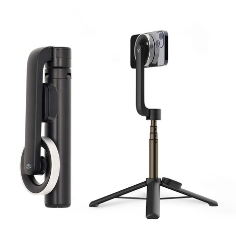 Bluetooth® Selfie Stick Bluetooth®-versie: 5.0 | Maximale schermgrootte: 7 " | Gevouwen lengte: 17 cm | Uitgevouwen lengte: 61 cm | Maximaal draagvermogen: 1000 g | Batterij Gevoed