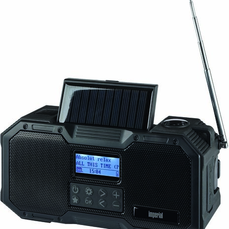 Robuuste DAB+/FM Nood / Outdoor / zwengelradio met veelzijdige voeding / zaklamp / Leeslamp / Thermometer / Powerbank