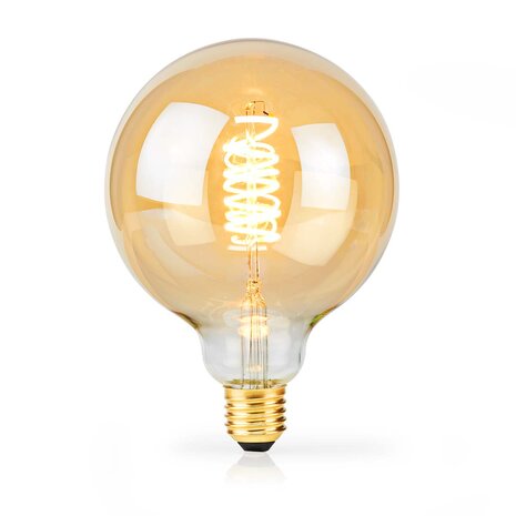 LED-Filamentlamp E27 G95 | 3.8 W | 250 lm | 2100 K | Dimbaar | Extra Warm Wit | Retrostijl | 1 Stuks