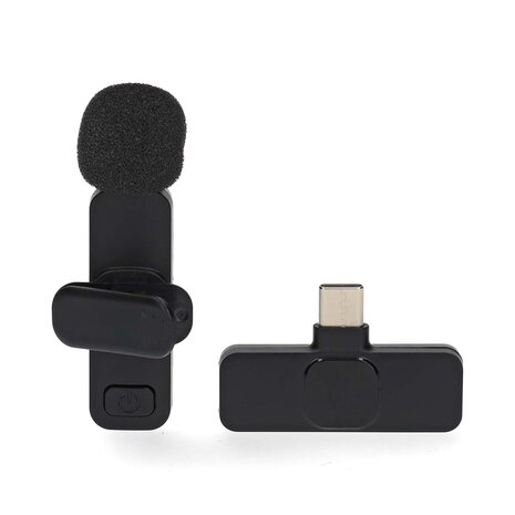 Draadloze Microfoon Gebruikt voor: Notebook / Smartphone / Tablet - USB Type-C™ - USB-C™ Female - Aan/uit knop