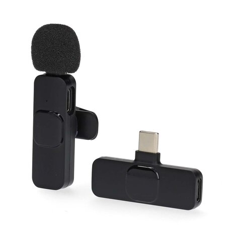 Draadloze Microfoon Gebruikt voor: Notebook / Smartphone / Tablet - USB Type-C™ - USB-C™ Female - Aan/uit knop