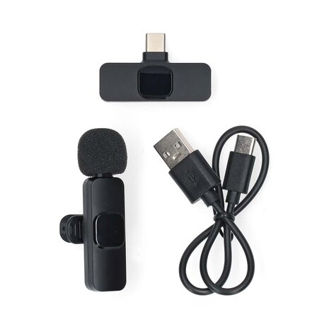 Draadloze Microfoon Gebruikt voor: Notebook / Smartphone / Tablet - USB Type-C™ - USB-C™ Female - Aan/uit knop