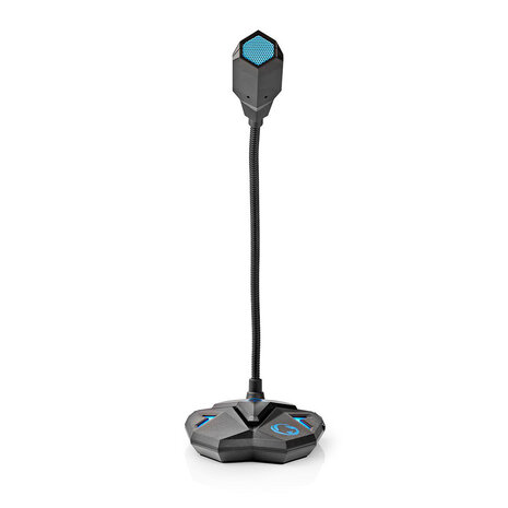 Streaming- en Gamingmicrofoon Gebruikt voor: Desktop / Notebook | USB | Output: 1x 3,5 mm Audio Out | Aan/uit knop | Koptelefoonoutput