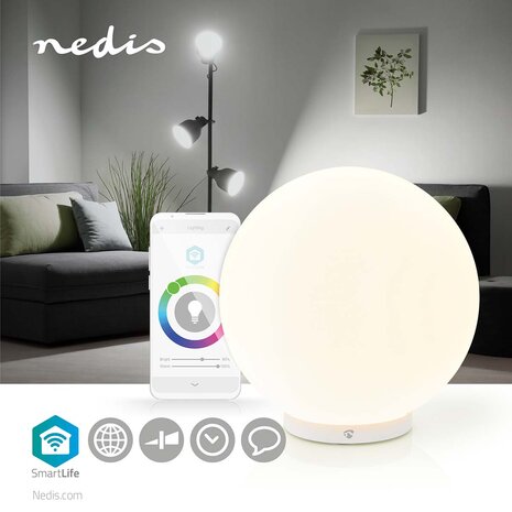 SmartLife Sfeerverlichting Wi-Fi - Rond - 360 lm - veranderbare kleuren / Warm tot Koel Wit - 2700 - 6500 K - 5 W - Instelbare tijdschema's