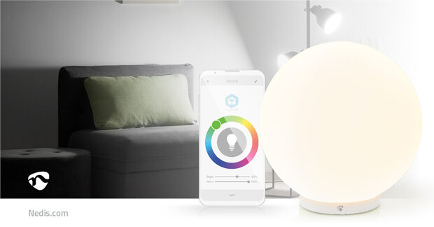 SmartLife Sfeerverlichting Wi-Fi - Rond - 360 lm - veranderbare kleuren / Warm tot Koel Wit - 2700 - 6500 K - 5 W - Instelbare tijdschema's