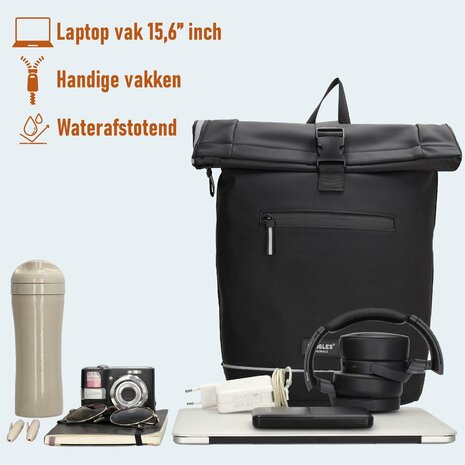 Superhandige waterproof Beagles Originals 2-in-1 Rugzak & Fietstas - Grijs