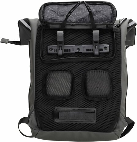 Superhandige waterproof Beagles Originals 2-in-1 Rugzak & Fietstas - Grijs