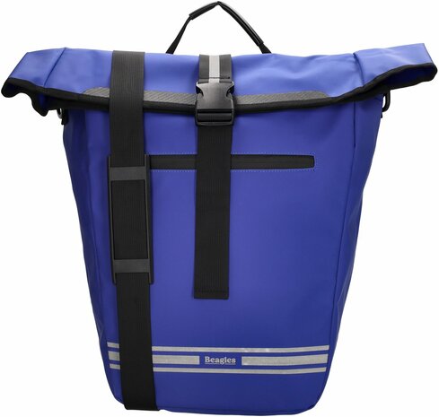 Waterproof Beagles Originals 2-in-1 Fietstas - Schoudertas - Schouderband - Waterafstotend- Kleur: Kobalt