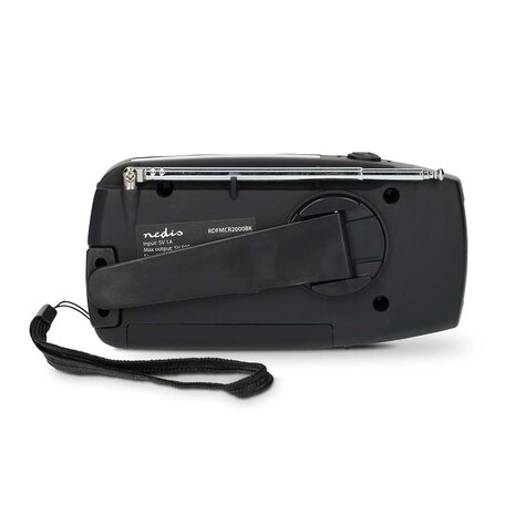Multifunctionele Radio / Noodradio - AM/FM op Zonne energie / Handslinger / Batterij + zaklamp + powerbank
