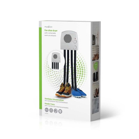 Ventilator schoendroger om twee paar schoenen of laarzen te drogen- 4 uittrekbare warme lucht uitlaten van 17-70 cm