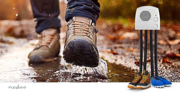 Ventilator schoendroger om twee paar schoenen of laarzen te drogen- 4 uittrekbare warme lucht uitlaten van 17-70 cm
