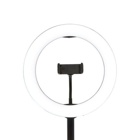 Ringlamp met statief - Compact - Draagbaar -  128 led's - Instelbare kleurtemperatuur en helderheid