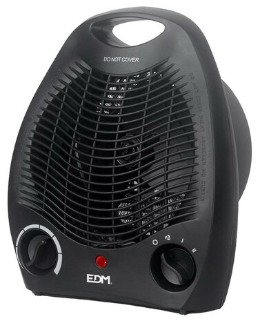 Ventilatorkachel - Regelbare thermostaat - Veilig: Oververhittingsbeveiliging én omvalbeveiliging - Zwart