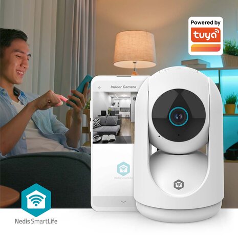 SmartLife Camera voor Binnen 3MP Full HD 1296p | Pan tilt / MicroSD (niet inbegrepen) - Met bewegingssensor | Nachtzicht 