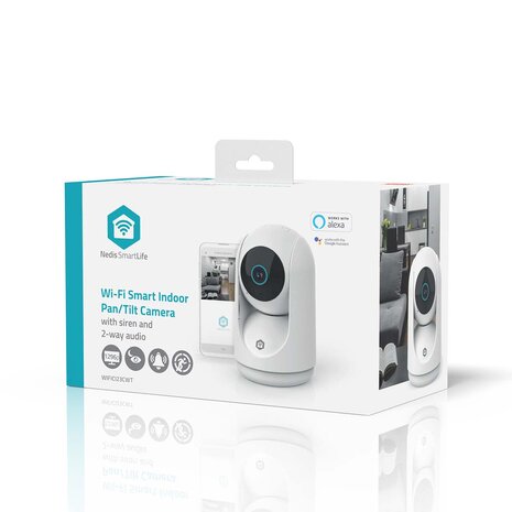 SmartLife Camera voor Binnen 3MP Full HD 1296p | Pan tilt / MicroSD (niet inbegrepen) - Met bewegingssensor | Nachtzicht 