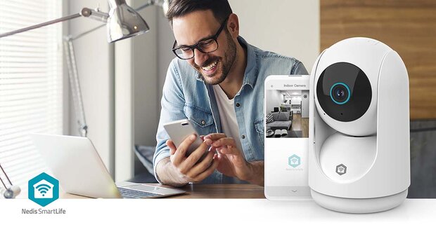 SmartLife Camera voor Binnen 3MP Full HD 1296p | Pan tilt / MicroSD (niet inbegrepen) - Met bewegingssensor | Nachtzicht 