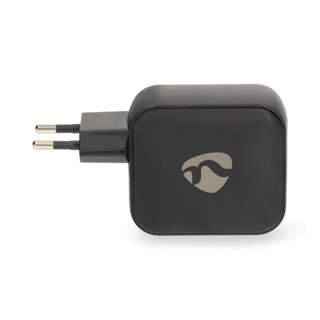 Oplader 100 W | GaN | PD3.0 | Snellaad functie | 2.5 / 3.0 / 5.0 A | Outputs: 3 | USB-A / 2x USB-C&trade; | Automatische Voltage Selectie | Zwart