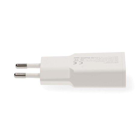 Oplader 20 W | GaN | PD3.0 | Snellaad functie | 1.5 / 2.0 / 2.22 / 3.0 A | Outputs: 2 | USB-A / USB-C&trade; | Automatische Voltage Selectie | Wit