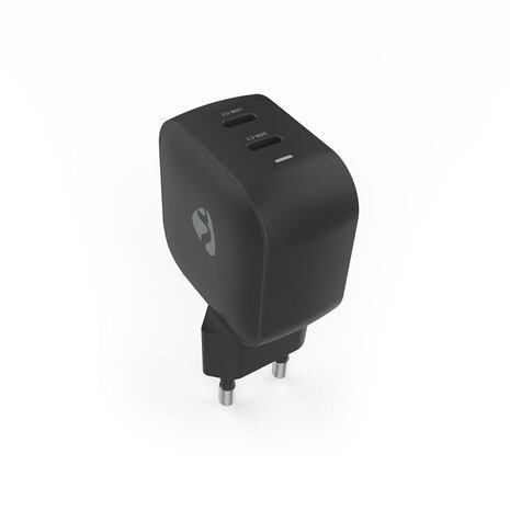 Oplader 35 W | GaN | PD3.0 | Snellaad functie | 1.75 / 2.33 / 2.92 / 3.0 A | Outputs: 2 | 2x USB-C™ | Automatische Voltage Selectie | Zwart