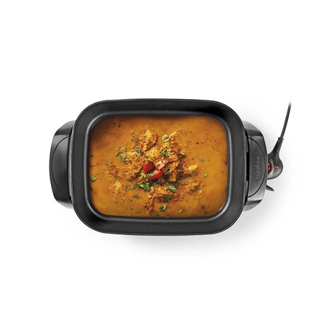 Elektrische skillet pan - 40 cm- Dik gegoten aluminum body - Braden, bakken, stoven, smoren, koken