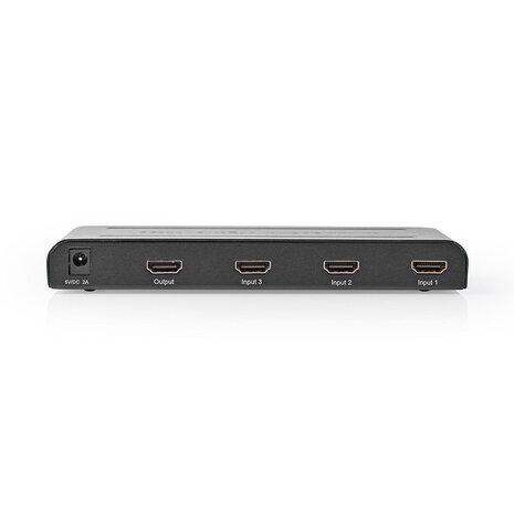 HDMI™-Switch 3 poort(en) | 3x HDMI™ Input | 1x HDMI™ Output | 4K@60Hz | 18 Gbps | Afstandsbediening | Metaal | Antraciet