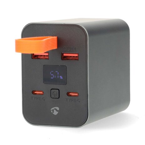 Powerbank 30000 mAh | 1.5 / 2.0 / 3.0 / 5.0 A | Outputs: 4 | Output: 2x USB-A / 2x USB-C™ | Inputs: 1x USB-C™ | PD3.0 100W / QC3.0 | Lithium-Polymeer | Display