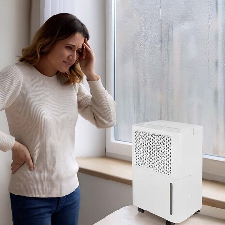 Luchtontvochtiger 10 liter per dag - Ontvochtiging / Automatisch / Was drogen / Ventilatie - Ja - 100 m&sup3;/h - Instelbare hygrostaat - 24-uurs timer