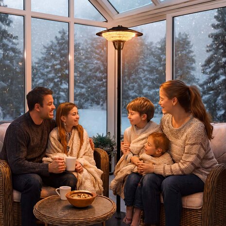 Terras - Serre - Patioverwarmer - Geschikt voor zowel binnen als buiten - Omvalbeveiliging - IP34