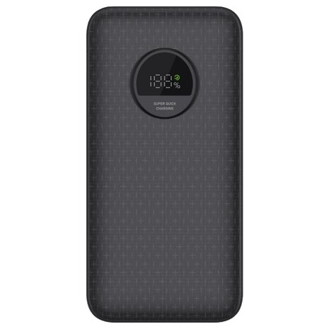 Powerbank 20000mAh -  Snel laptops, tablets en smartphones opladen - Display en intrekbare USB-C-kabel - 65W PD 
