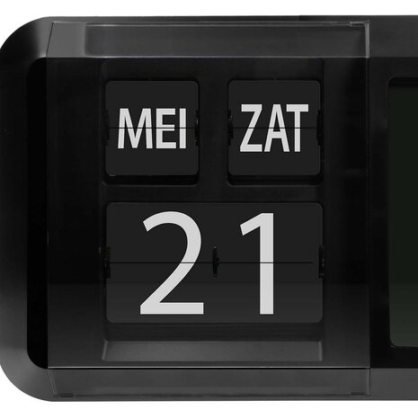 Dementieklok / grote analoge wandklok met tijd dag en datum - Ook ideaal voor slechtzienden