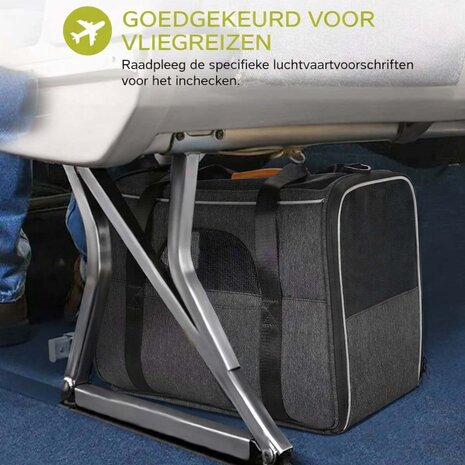 Huisdieren Reistas - Draagbare Reistas - kat/hond - 5KG - inclusief Mat - 4- Delig