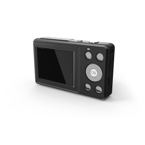 Digitale Ultra HD Foto / Video camera - Dubbel scherm - 48 MPixel - 4K@30fps - 5 MPixel CMOS - Zwart