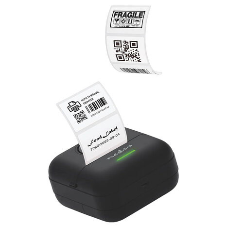 Printer - Afdrukken zonder inkt - Wit / Zwart - Bluetooth&reg; - 200 dpi - Etiketten / Foto's - Mobiele fotografie
