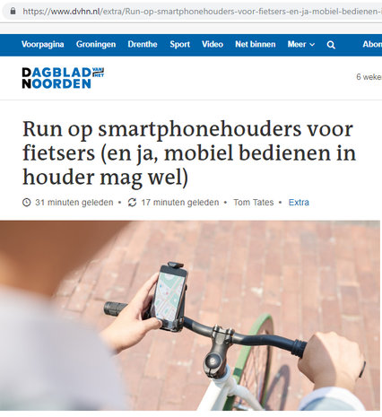 Fiets- Smartphonehouder - Universeel - Voorkom een boete van €. 95,00 !!