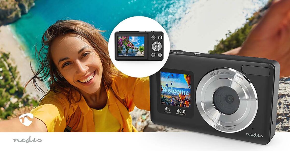 Ultra HD Foto / Video camera - Dubbel scherm