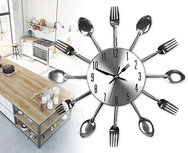 Leuke bestek-wandklok 40 cm Analoog Aluminium Leuke bestek-wandklok 40 cm Analoog Aluminium