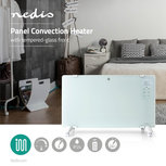 Glazen Paneel Convectorkachel | Thermostaat | LCD-Scherm | 2 Warmtestanden | Staand / Wandmontage | 2000 W | Wit Glazen Paneel Convectorkachel | Thermostaat | LCD-Scherm | 2 Warmtestanden | Staand / Wandmontage | 2000 W | Wit