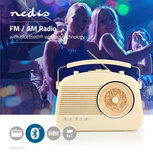 FM-radio | 5,4 W | Bluetooth® | Draaggreep | Beige FM-radio | 5,4 W | Bluetooth® | Draaggreep | Beige