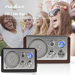 FM-radio | 9 W | Analoge tuning | Retro design | Zwart - Bruin of Wit FM-radio | 9 W | Analoge tuning | Retro design | Zwart - Bruin of Wit