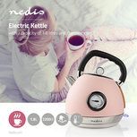 Elektrische waterkoker - met thermometer- 1,8 L | Soft-Touch | Roze Elektrische waterkoker - met thermometer- 1,8 L | Soft-Touch | Roze