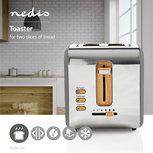 Broodrooster | 2 brede sleuven | Soft-touch | Grijs Broodrooster | 2 brede sleuven | Soft-touch | Grijs