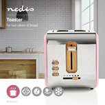 Broodrooster | 2 brede sleuven | Soft-touch | Roze Broodrooster | 2 brede sleuven | Soft-touch | Roze