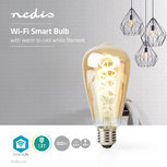 Slimme Wi-Fi Warm tot Koel Wit LED Filamentlamp| Gedraaid | E27 | ST64 | 5,5 W | 150 lm Slimme Wi-Fi Warm tot Koel Wit LED Filamentlamp| Gedraaid | E27 | ST64 | 5,5 W | 150 lm
